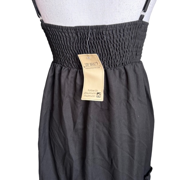 Say What? Black Spaghetti Strap Maxi Dress Size Small - Picture 8 of 16